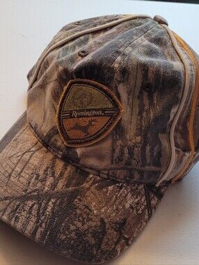 Remington Realtree-Style Camo Cap with Patch - Brown/Olive